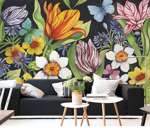 Buy Jaamso Royals Multicolor PVC Floral Design Peel Stick Wallpaper 200 X  45 cm 200 CM X 45 CM  Online at Best Prices in India  JioMart