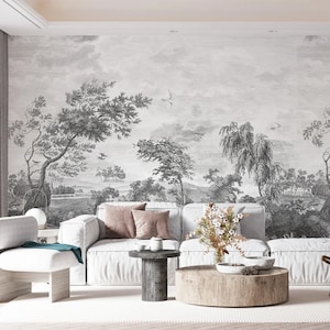 Graue Wald Tapete Wandbild Wandbild Wohnkultur für Wohnzimmer Schlafzimmer oder Esszimmer