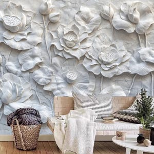 Summer Lotus Wallpaper Wall Mural Home Decor