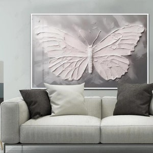 &quot;Handgemachter &quot;&quot;Schmetterling&quot;&quot; Ölgemälde: Minimalistisches Wandbild (ohne Rahmen)&quot;