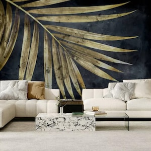 Tropical Leaf Wallpaper Mural: Peel and Stick Home Decor