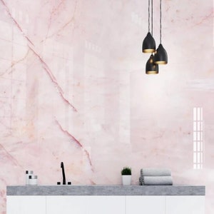 Pink Stone Marble Pattern Wallpaper Wall Murals Home Decor