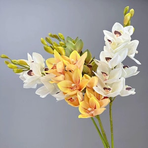 Cymbidium Artificial Flowers - Wedding/Hotel Decor, Home Ornament, DIY Floral, 30.7&quot;