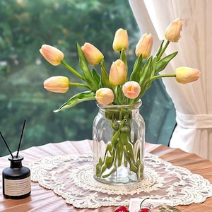 Real Touch Artificial Tulips: Spring Wedding Bouquet Centerpieces