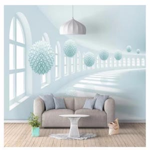 3D Space Expansion Art Mural Wallpaper Living Room Bedroom Background Wall Paper For Wall