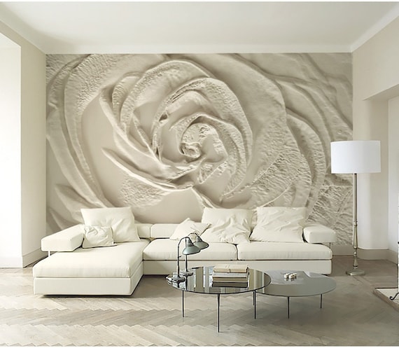 3D Embossed Wall Papers Rose Flower Photo Wallpaper Mural Home - Etsy 3D Embossed Wall Papers Rose Flower Photo Wallpaper Mural Home - Etsy