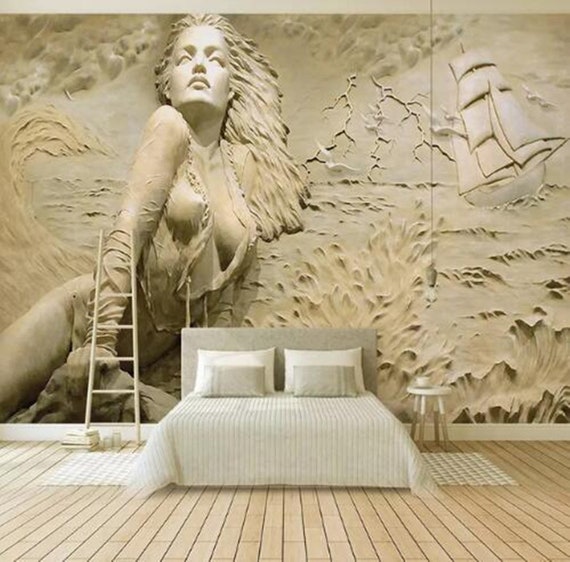 3D Wallpaper, 3D Embossed Effect, 3D Rose Wall Mural, Gray Relief Wallpaper,  Wall Mural, Self Adhesive Wallpaper, Removable Relief Mural -  Israel