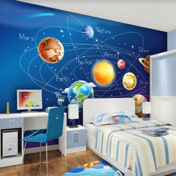 Papier peint système solaire chambre enfant – Kam & Leon