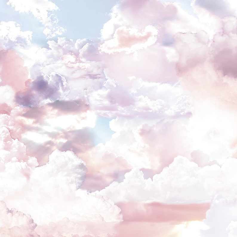 Hand Painted Abstract Clouds Wallpaper Wall Mural Rendering - Etsy