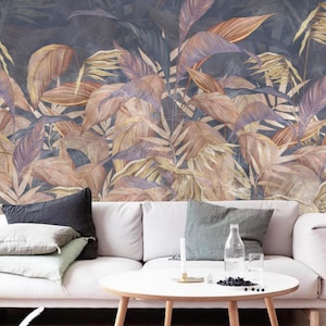 Abstract Banana Leaves Plants Wallpaper Wall Mural Home Decor for Living Room Bedroom or Dinning Room