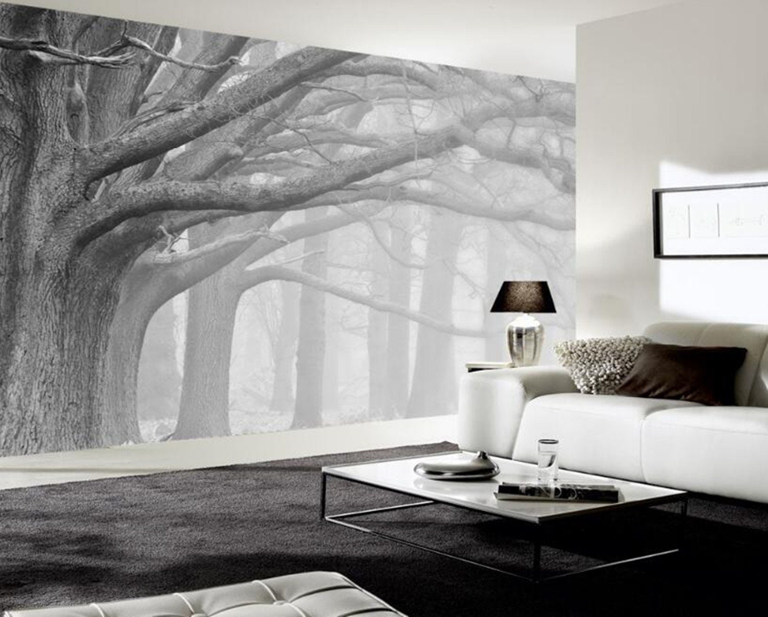 Sketch Wallpaper Living Room Bedroom Murals Modern Black and