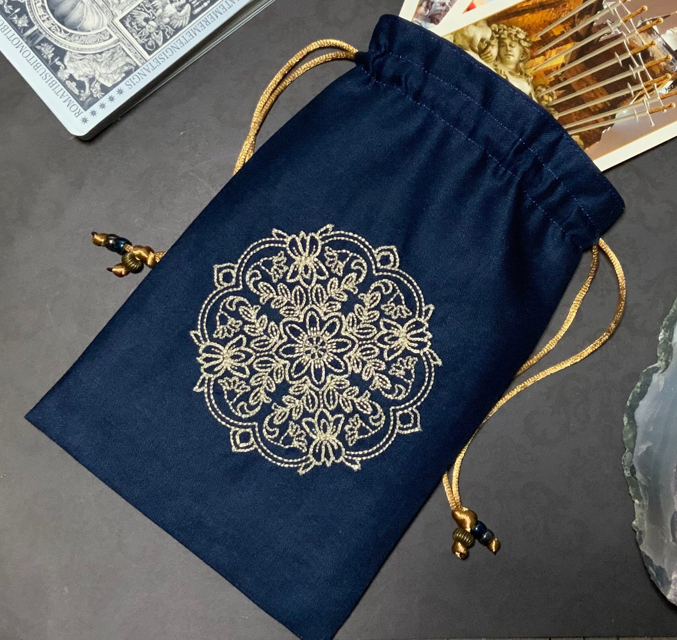 y様　NKNIT mop drawstring bag NAVY mop drawstring bag | NKNIT