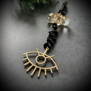 Tourmaline Sun Catcher, Pendulum, Mobile, Handmade.