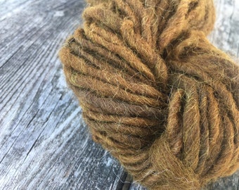 Purple Caterpillar Hand Dyed Alpaca Yarn Hand Spun