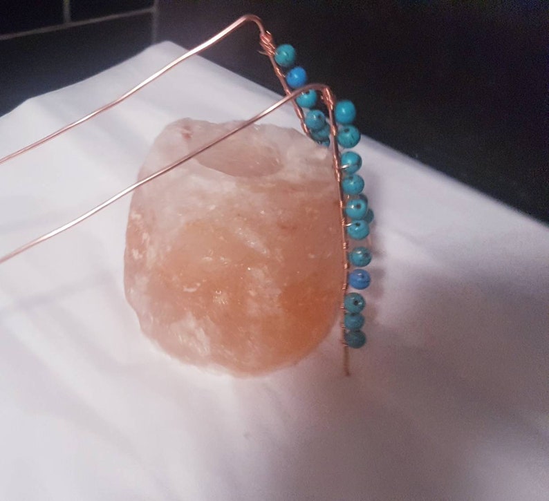 Handmade Copper Dowsing Rods 28cm With Gemstone Beaded Handle. Etsy UK