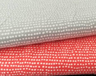 Organic jersey fabric "Dotted line", different colors, design by Puck Selders