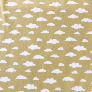 Jersey - clouds on light yellow, extra wide