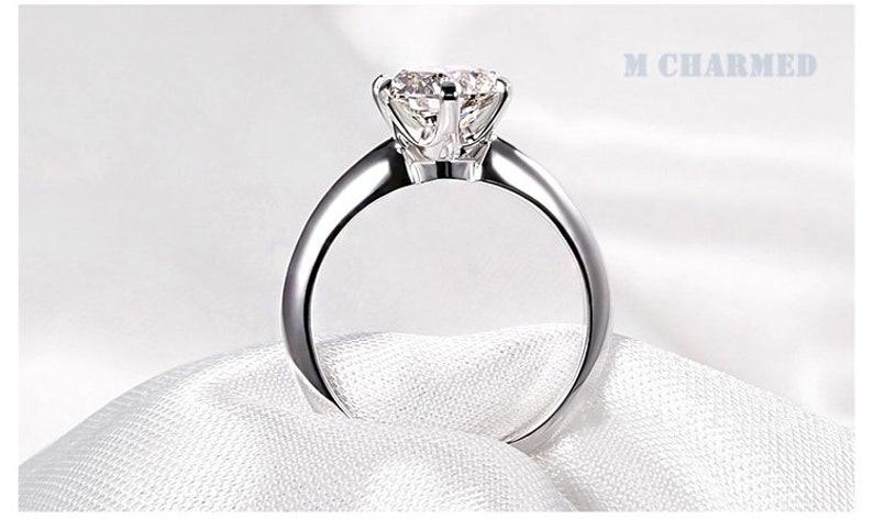 Wedding Rings Engagement Rings Open-end Rings Gift for Her Sterling Silver Rings Ceremony Rings Birthday Gifts Crystal Zircon Rings