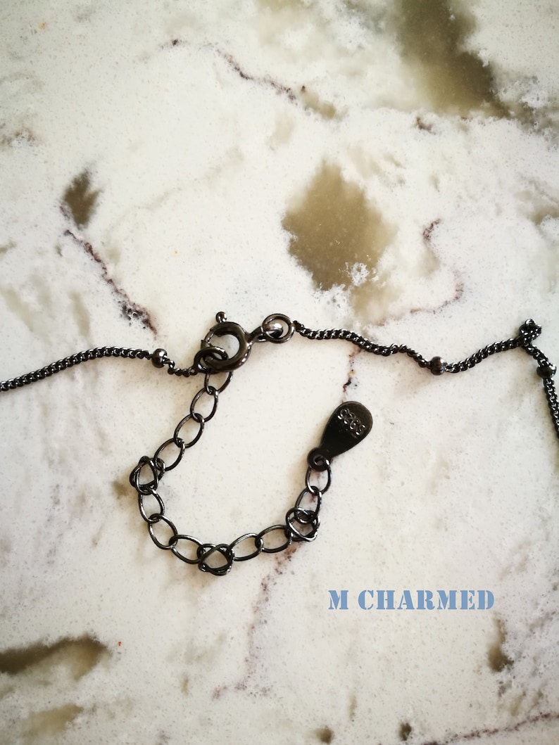 Black Roses Necklaces Black Chic Necklace Silver Necklace Birthday Gift Trendy Necklace,C20 Blue Stone Necklace Stained Glass Necklace