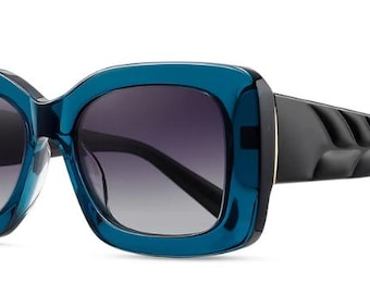 Óculos de sol modernos em acetato com proteção UV e lentes polarizadas – design exclusivo e elegante.