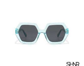Oversized Polarized Sunglasses: Trendy Acetate Frame, Women's Fashion