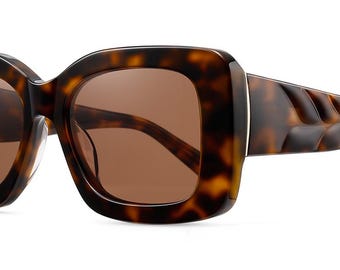Modern Tortoiseshell Acetate Sunglasses with UV Protection and Polarized Lenses – Exclusive and Stylish Design