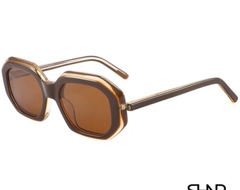 Retro Square Sunglasses: Designer Acetate Frame