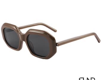 Retro Square Sunglasses: Designer Acetate Frame