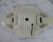 Porcelier Porcelain Art Deco Nouveau Dual Bulb Ceiling Mount Light Fixture Architectural Salvage