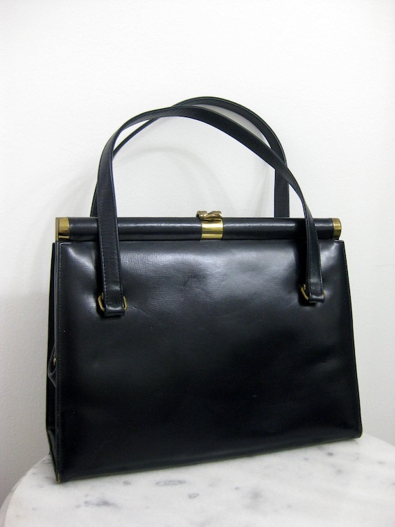 Coblentz Original Handbag Black Leather Purse Exce