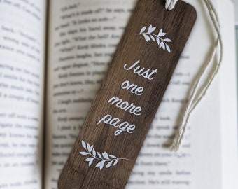 Walnut Wood Veneer Bookmarks | Wooden Book Accessories | Personalized Gift