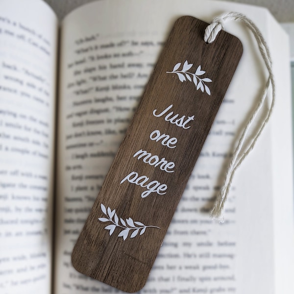 Walnut Wood Veneer Bookmarks | Wooden Book Accessories | Personalized Gift