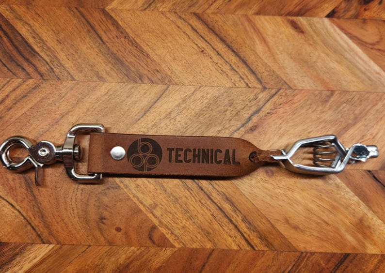Laser engraved leather glove clips, personalized glove clip image 4
