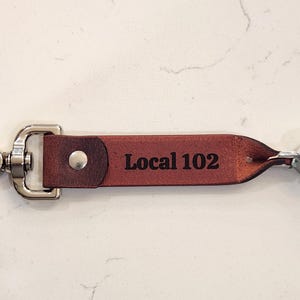 Laser engraved leather glove clips, personalized glove clip image 10