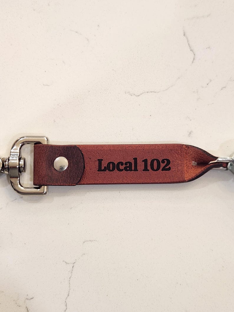 Laser engraved leather glove clips, personalized glove clip image 10