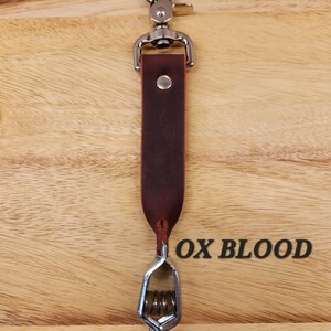 Laser engraved leather glove clips, personalized glove clip image 6