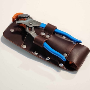 Handmade operators multi tool leather pouch #2