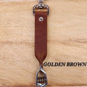 Laser engraved leather glove clips, personalized glove clip image 7