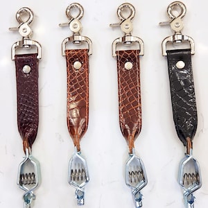 Genuine leather glove clip, genuine alligator glove clip