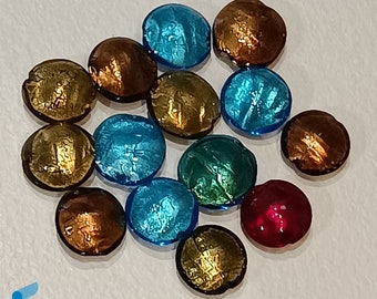 Perle Carnevale Colori Misti in vetro di Murano fatte a mano, pacchetti multipli
