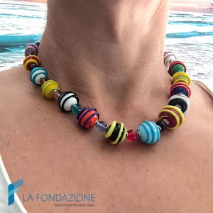 Cala Matana Necklace in Murano Glass Handmade with Gift Box