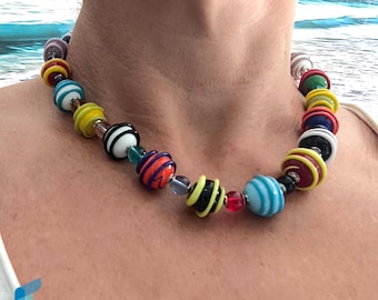 Cala Matana Necklace in Murano Glass Handmade with Gift Box