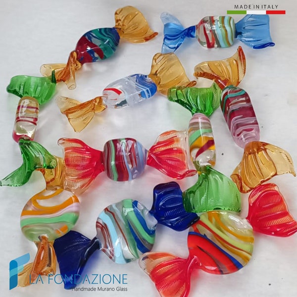 Handgefertigte Bonbons aus Muranoglas