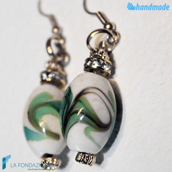 Boucles D'oreilles Verre De Murano GlassOfVenice - Plaqué