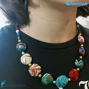 Fenicio Primavera Halskette mit handgefertigtem Aventurin aus Muranoglas Bild 5