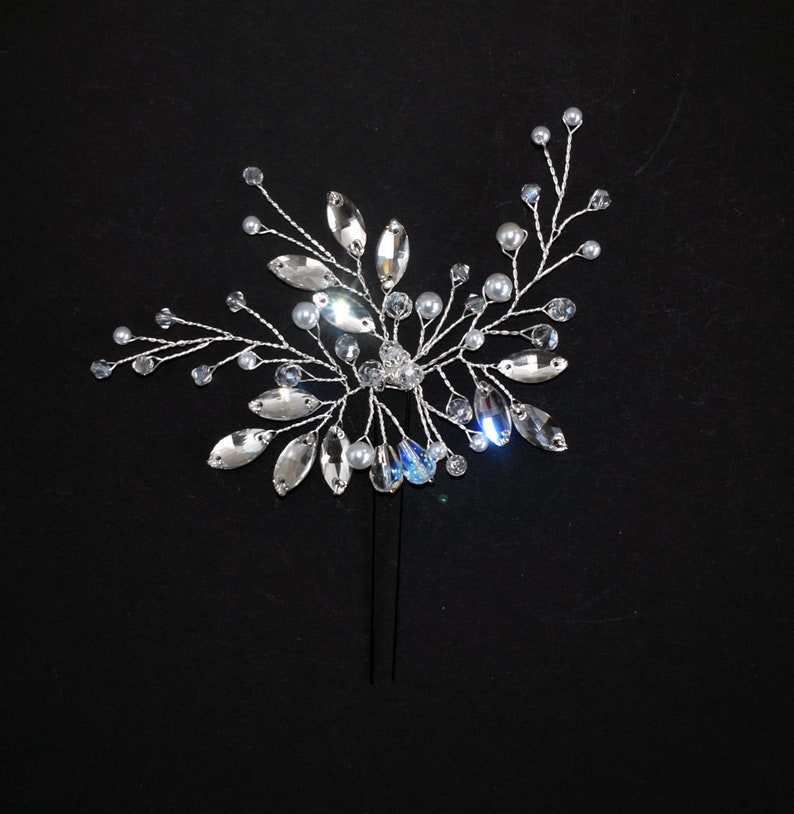 Hair pins headpiece hair accessories bridal wedding beaded communion n10