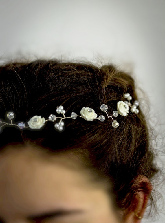 Hair Accessories Bridal Wedding Flower Headdress Hair Etsy