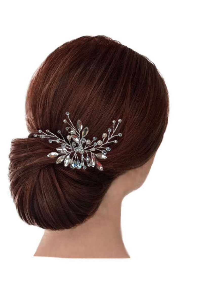 Hair pins headpiece hair accessories bridal wedding beaded communion n10