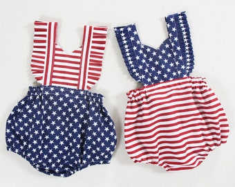 4th of july baby girl romper baby girl outfits first fourth of july birthday outfit baby girls clothes Memorial day romper newborn romper