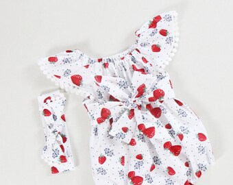 strawberry baby girl outfit